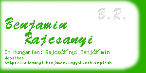 benjamin rajcsanyi business card